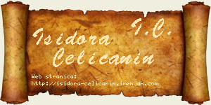 Isidora Ćeličanin vizit kartica